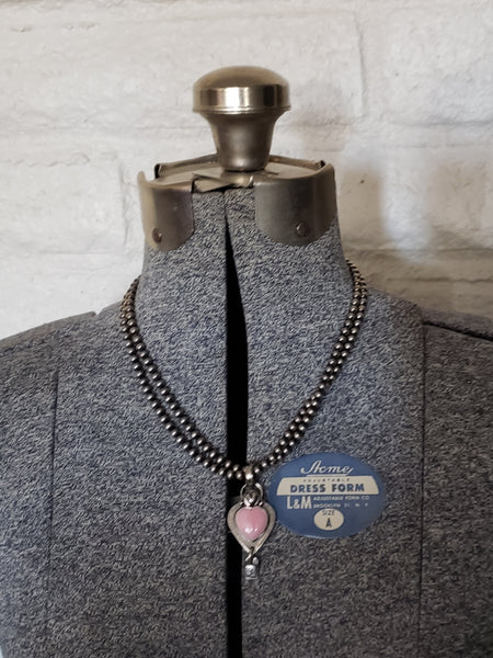 Pink Conch Heart Pendant