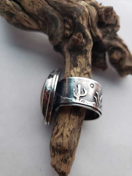 Red Falcon Jasper Desert Ring