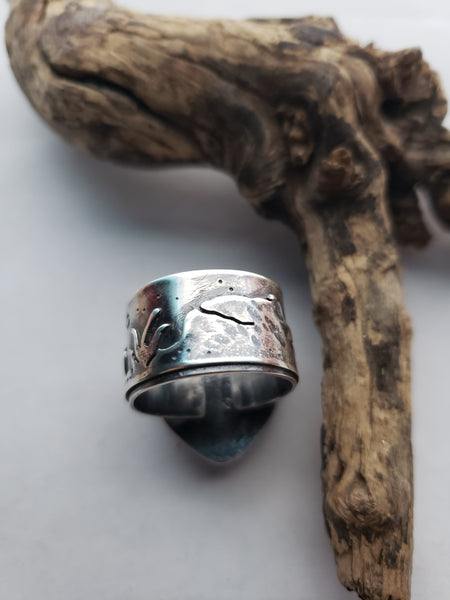 Red Falcon Jasper Desert Ring