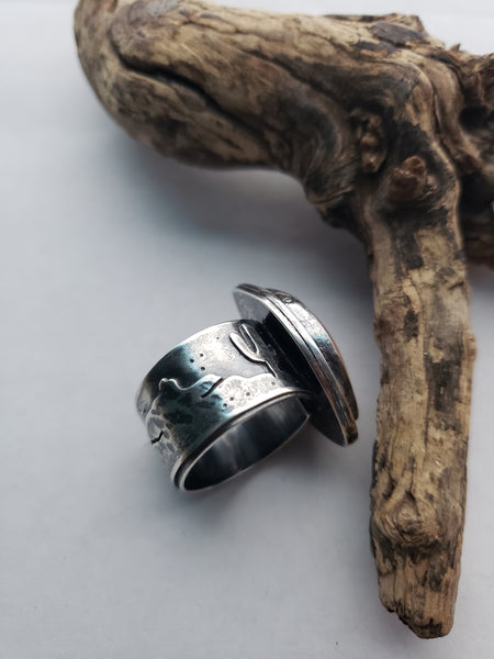 Red Falcon Jasper Desert Ring