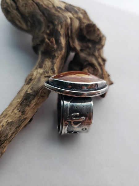 Red Falcon Jasper Desert Ring