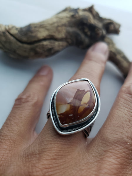 Red Falcon Jasper Desert Ring