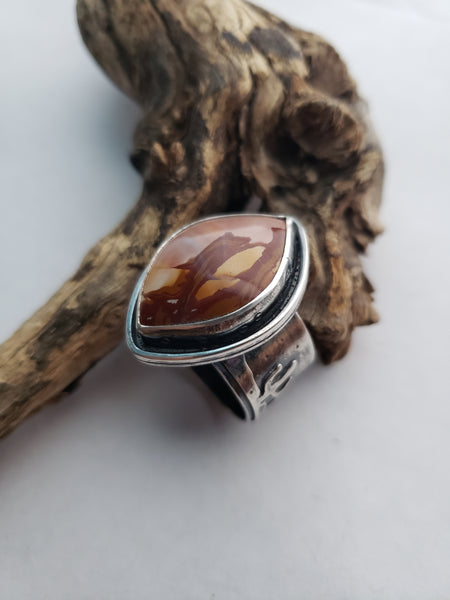 Red Falcon Jasper Desert Ring
