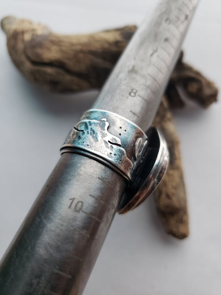 Red Falcon Jasper Desert Ring