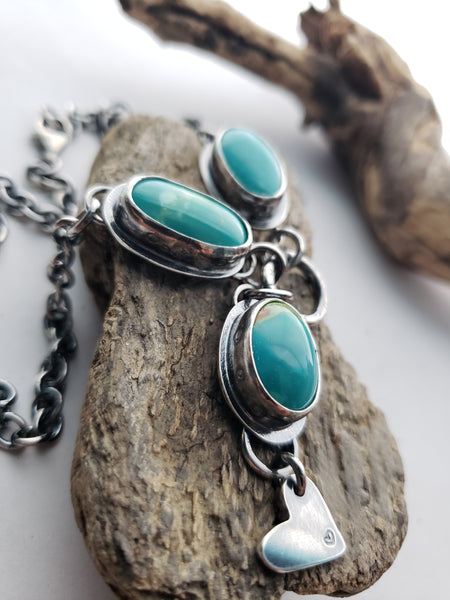 3 Stone Royston Turquoise Necklace