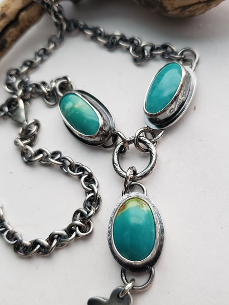 3 Stone Royston Turquoise Necklace
