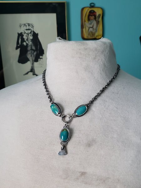 3 Stone Royston Turquoise Necklace
