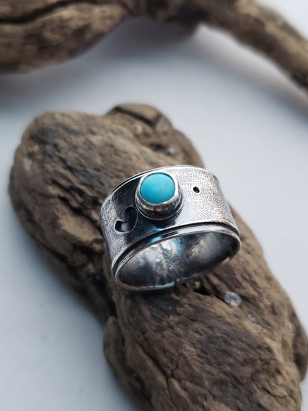 Double Band Turquoise Ring