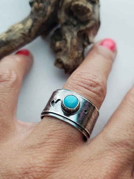 Double Band Turquoise Ring