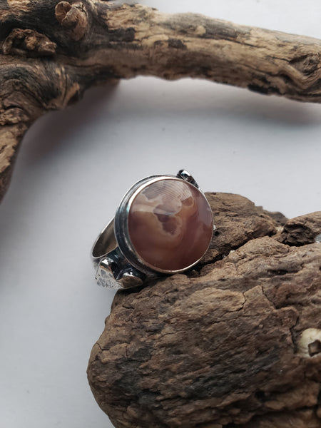 Laguna Agate Heart Ring