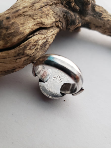 Laguna Agate Heart Ring