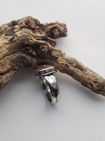 Laguna Agate Heart Ring