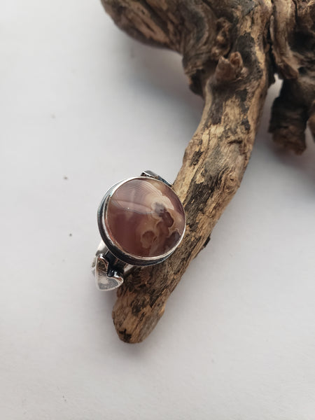 Laguna Agate Heart Ring