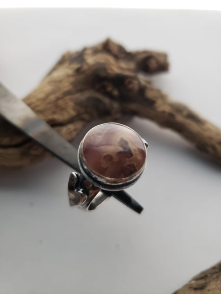 Laguna Agate Heart Ring