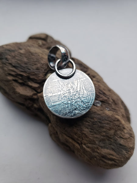 Vintage Brass Naval Button Pendant