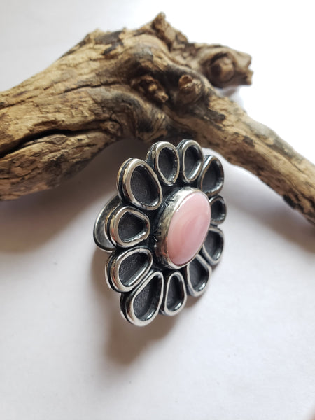 Pink Conch Flower Ring (9-9.25)