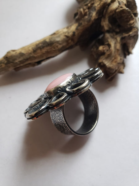 Pink Conch Flower Ring (9-9.25)