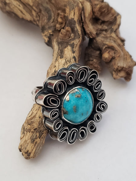 Flower Ring (Nacozari Turquoise)