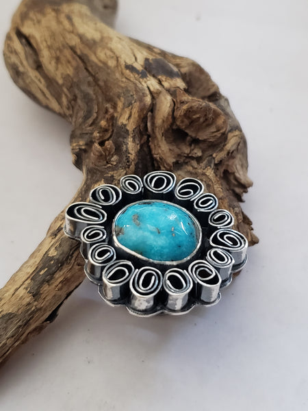 Flower Ring (Nacozari Turquoise)