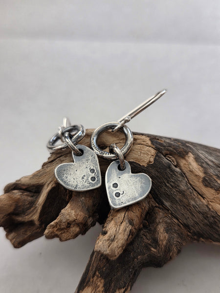 Heart Earrings (Recycled Sterling Silver)