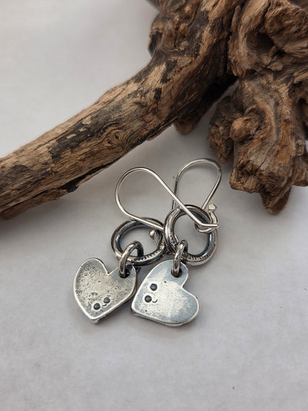 Heart Earrings (Recycled Sterling Silver)