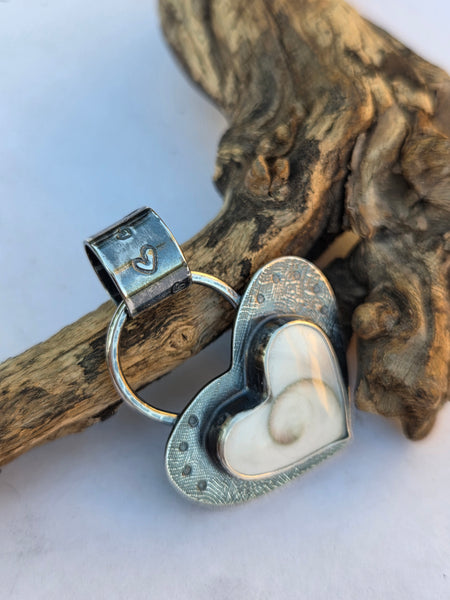 Spiral Shell Heart Pendant