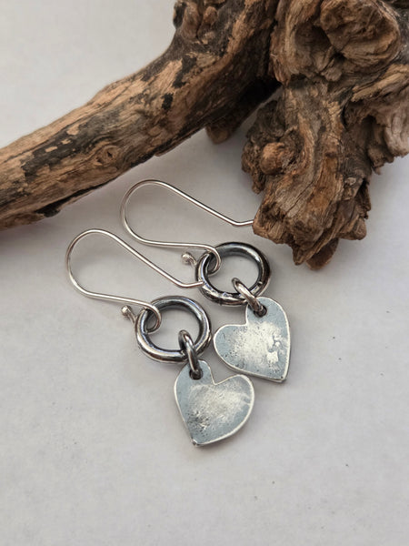 Heart Earrings (Recycled Sterling Silver)