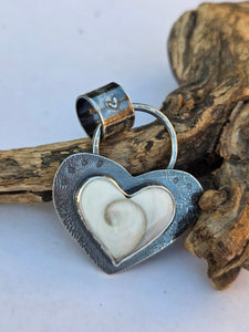 Spiral Shell Heart Pendant