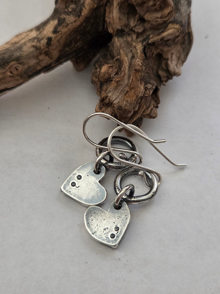 Heart Earrings (Recycled Sterling Silver)