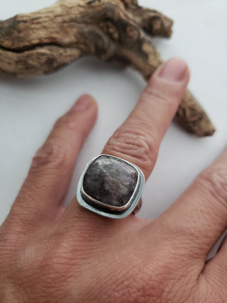 Chunky Lepidolite Ring