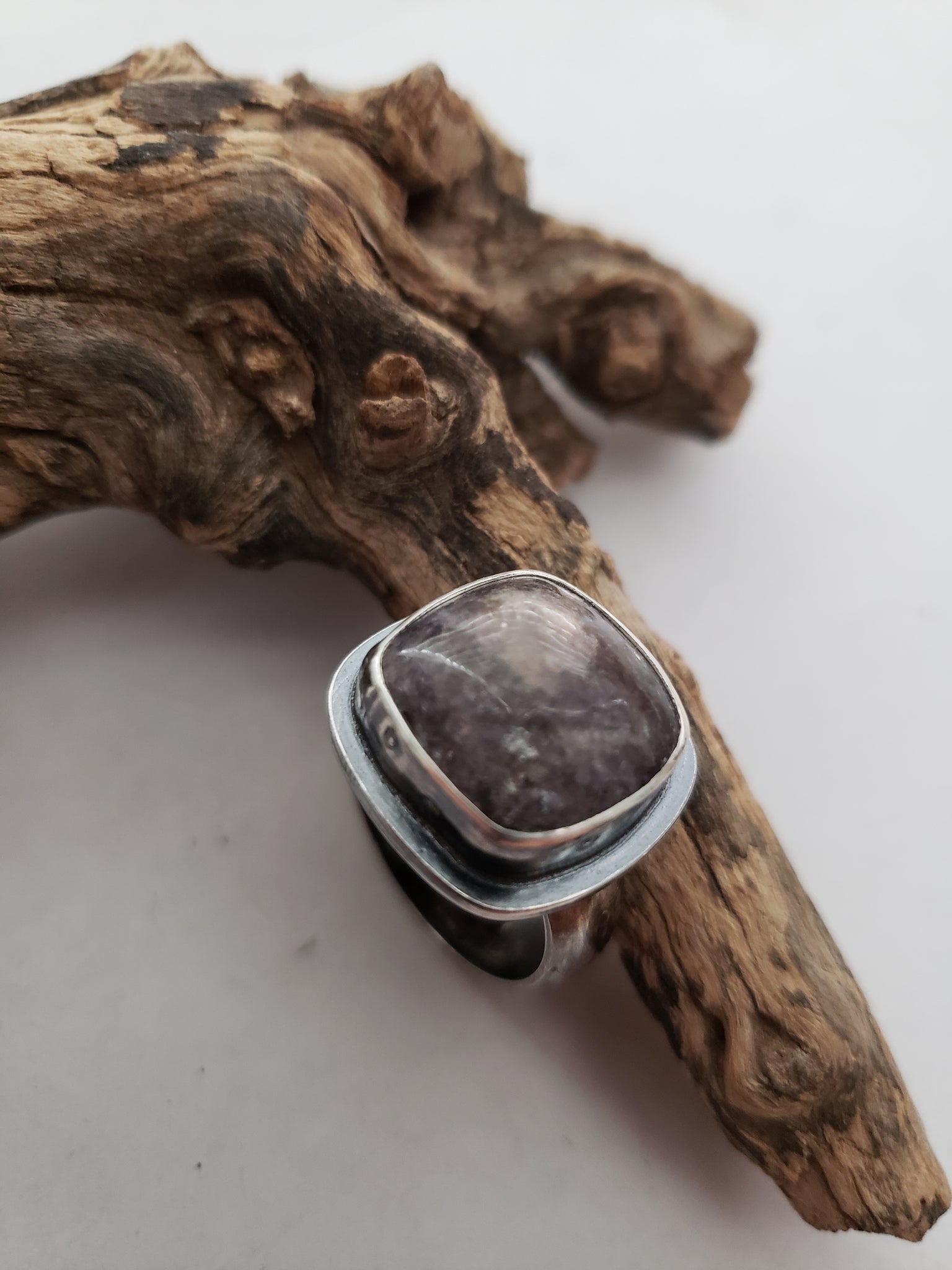 Chunky Lepidolite Ring
