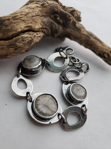 Coral Fossil Bracelet