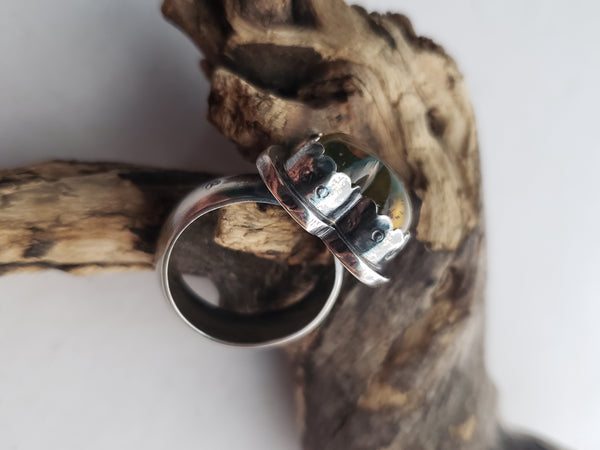 Amber Heart Ring