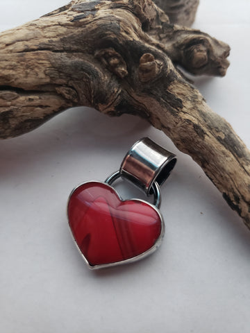 Red Rosarita Heart Pendant