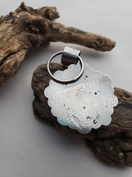 Ceramic Flower Medallion Pendant