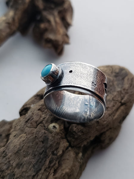 Double Band Turquoise Ring