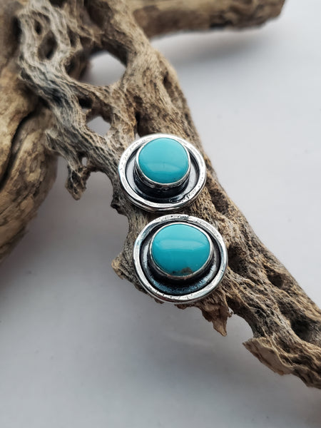 Sleeping Beauty Turquoise Stud Earrings