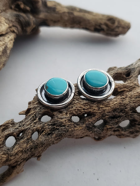 Sleeping Beauty Turquoise Stud Earrings