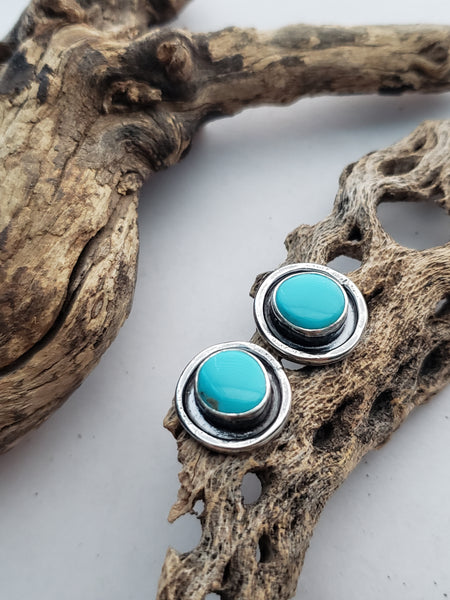 Sleeping Beauty Turquoise Stud Earrings