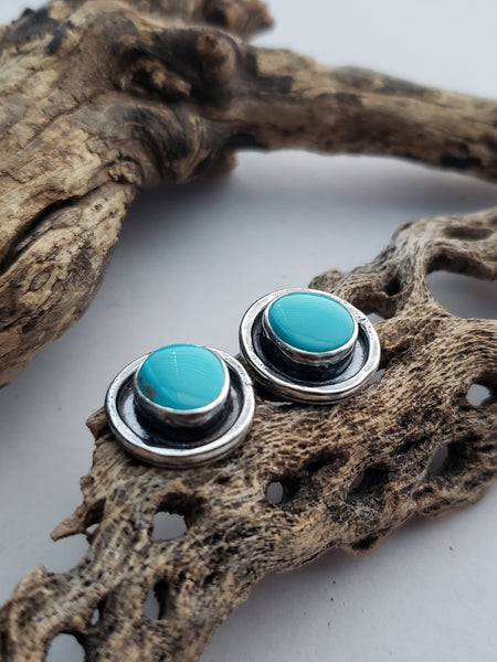 Sleeping Beauty Turquoise Stud Earrings