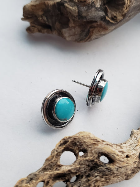 Sleeping Beauty Turquoise Stud Earrings