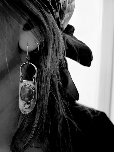 Kingman Turquoise and Utah Variscite Chandelier Earrings