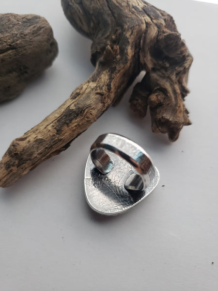 "Mountain saddle" Polychrome Jasper Ring