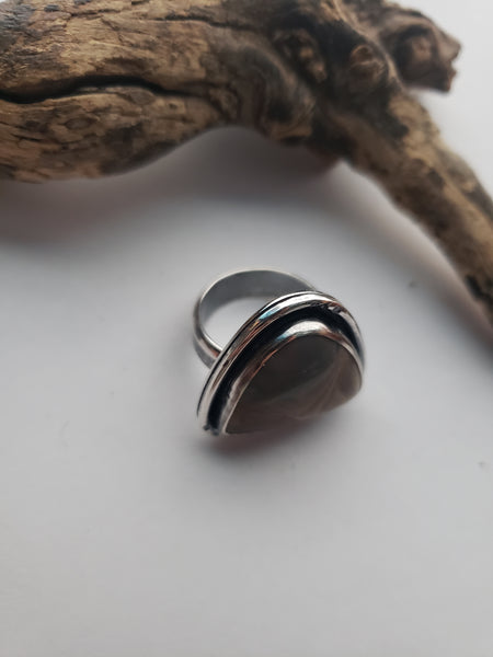 "Mountain saddle" Polychrome Jasper Ring