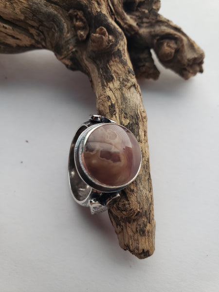Laguna Agate Heart Ring